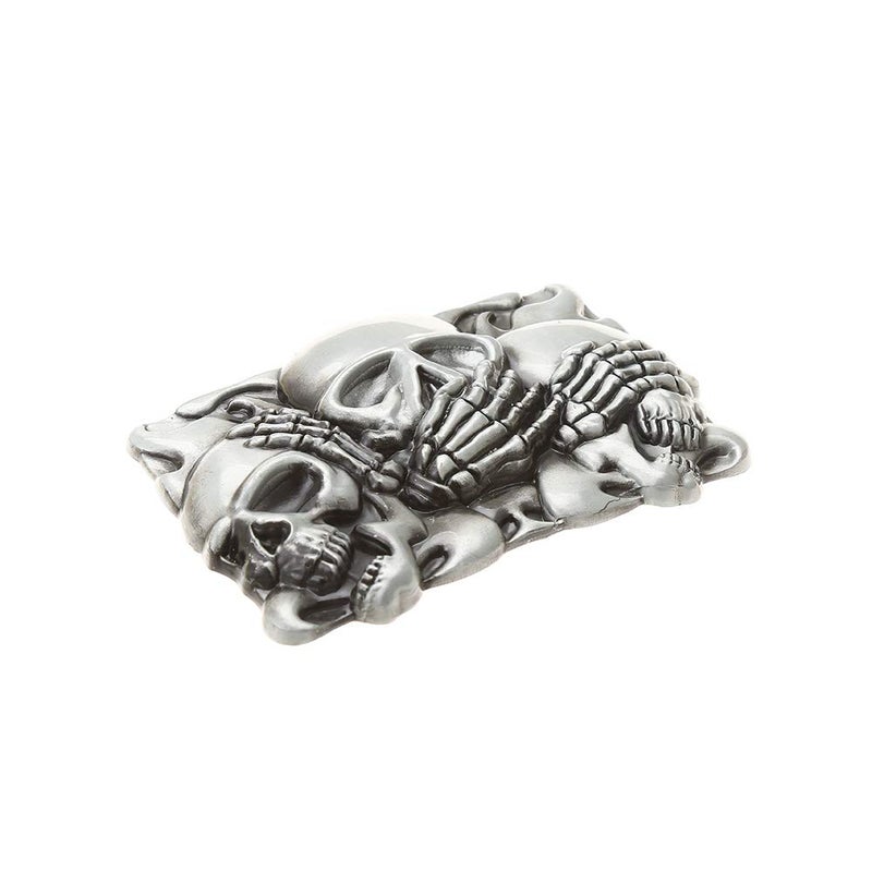 KDG Western cowboy belt buckle for belt accessories Custom buckle (Three Skull Head) - Image 4